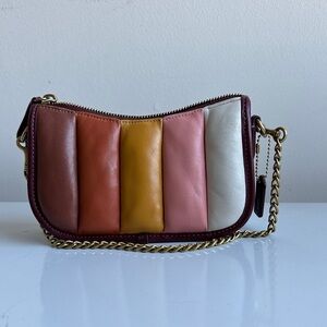 Coach C3490 B4/Wine Multi Quilted Swinger 20 clutch
